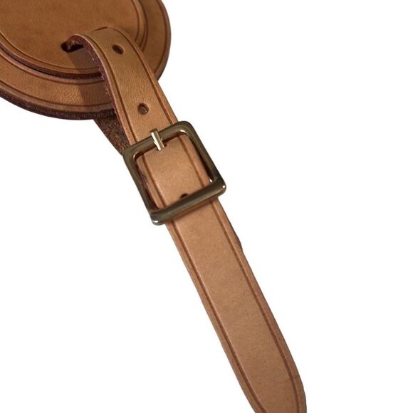 Louis Vuitton Brown Leather and Gold Hardware Luggage Tag Authentic - Picture 6 of 6